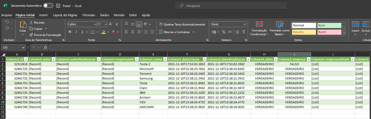 Microsoft Excel via API – Central de Ajuda | NectarCRM